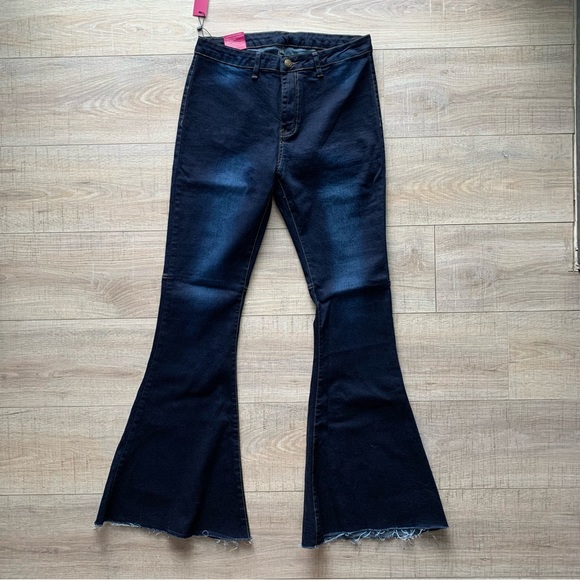 New Tengfu Bell Bottom Jeans - Picture 1 of 4